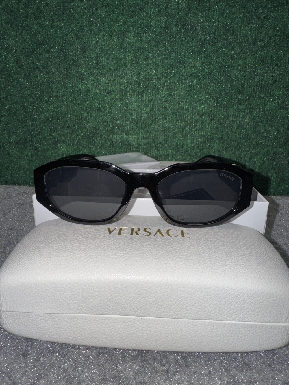 Authentic Versace Black Sunglasses withGold Medusalogo Unique Versace Sunglasses - Picture 2 of 10